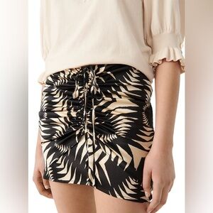 BA&SH XS Skirt Lady Mini Najet Graphic Print $335 NEW READ